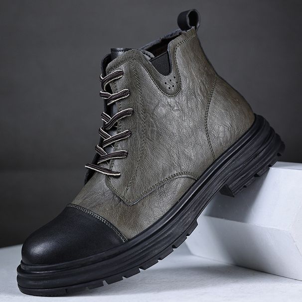 Men's Shoes Martin Boots Men's Wind Platorm Shoes Men's Leather Boots_vogvips.com