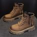 Martin Boots Women's Retro Locomotive Boots Short Tooling Boots British Versatile Women's Boots_vogvips.com