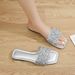 Sequin Slippers For Women, Summer New Fashion Flat European And American Style, Internet Celebrity Rhinestone One-Strap Trendy , Export_vogvips.com
