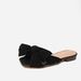 Women's Summer Outer Wear Flat Bottom Butterfly Knot Mesh Material Slip-on Sandals_vogvips.com