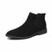 Extra Large Size Men's Breathable Wind Pointed Fur Short Boots High Top Leather Shoes Height Increasing Medium Top Martin Boots_vogvips.com