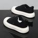 Breathable Classic Low-Top Canvas Sneakers For Men, Comfortable Soft Sole Casual Shoes With Thick Platform Design_vogvips.com