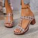 2026 Summer Foreign Trade European And American High-Heeled Slippers New Style Large Size Hollow Chunky Heel Open-Toe_vogvips.com