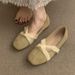 Gentle Evening Breeze Ballet Flats For Women 2026 New Bowknot Flat Mary Jane Shoes Elegant Versatile Loafers_vogvips.com