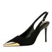 Women's Elegant Pointed-Toe Stiletto Heels With Metal Accents, Open Back & Ankle Strap For Evening Parties & Special Occasions_vogvips.com