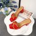 Latest Summer Fashion Fish-mouth Party Women's Shoes High Heel Soft Genuine Leather Plus Size Women Slippers 34-44_vogvips.com
