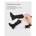Women's Shoes With Embroidered Metal Height Enhancing Long Boots For Small People, Thick Soled And Not Above The Knee Knight Boots_vogvips.com