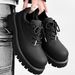 ShoeVault Matte Derby For Men, High-End Cleanfit, Large Toe, Black Work Shoes, Thick Sole, Height Increasing, Commuter Niche_vogvips.com