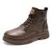 2025 Trend Martin Autumn High-top British Style Men's Casual Leather Shoes Non-slip Wear-resistant Work Short Boots_vogvips.com