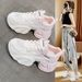 Platform Dad Shoes 2025 New Summer Versatile Hot-Selling Mesh Breathable Casual Sports White Sneakers For Women_vogvips.com