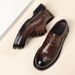 New men's business casual leather shoes leather thick soled formal men's shoes_vogvips.com