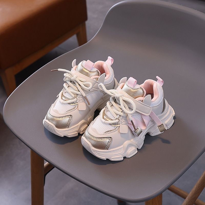 SHLIANG New Kids Sneakers Baby Candy Lace School Shoes Boys Girls Soft Anti-slip Running Shoes Children Fashion Sports Casual Shoes Y0369_vogvips.com