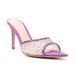 Women's Rhinestone High Heel Slides - Pointed Toe Open Toe Dressy Sandals_vogvips.com