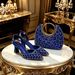Crystal Evening Shoes & Bag Set - Pointy-Toe Glitter Sandals With French Style Clutch (Formal Event Collection)_vogvips.com