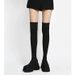Plus 2023 New Thick Knitted Women High Heel Two-Way Stretch Wool Cotton Boots Size 42_vogvips.com