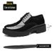 Men's Glossy Leather Brogue Shoes With Hidden Heel For Business Formal_vogvips.com