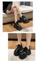 Muffin Shoes Platform Loafers Women's Belt Buckle Loafers Heightening Single Shoes_vogvips.com