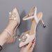 French-style Pointed-toe Buckle High-heeled Women's Fashion Sandals, 2026 New Summer Mid-heel Stiletto Shoes With_vogvips.com