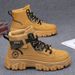 Men's Shoes Autumn/winter High-top British Style Work Boots Men's Thick Soled Outdoor Leather Boots_vogvips.com