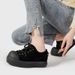Designer Large-Heeled Thick-Soled Distressed Dusty Denim Mickey Shoes Model Cute And Unconventional Casual Canvas Women's Shoes_vogvips.com
