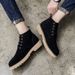 European Warm Series Outdoor Work 2025 Spring Autumn Height Increasing British Guine Korean Style High-top Leather Shoes Martin Boots For_vogvips.com