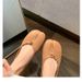 Mirror Toe Split Women's Flat Shoes - Genuine Leather Round Toe Slip-Ons For Casual & Dressy Outfits (Silver, Beige, Black)_vogvips.com