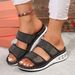 New Slippers For Women Casual Large Size Rhinestone Wedge Heel Air Cushion Slippers_vogvips.com