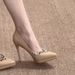8366-H68 Sexy Stiletto For Women With Rhinestones, Patent Leather Pointed Toe, Waterproof Platform, Comfortable Elegant_vogvips.com