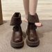British Style Martin For Women 2025 New Autumn Women's Shoes Melad Brown Thick Sole Black Ankle Boots_vogvips.com