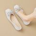 Rhinestone Single Shoes Women's Autumn Shallow Mouth Bow French Gentle Shoes Large Size Women's Shoes_vogvips.com