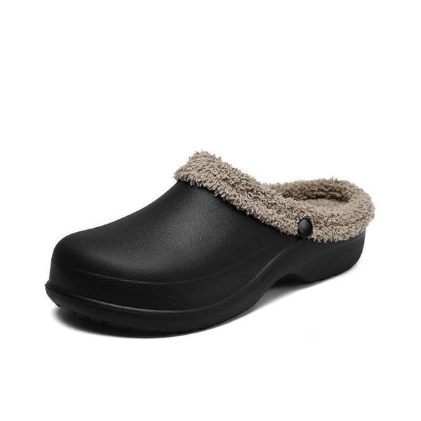 New Winter Fleece Cotton Shoes, Home Couple Flip-flops, Men's Thick-soled Warm Cotton Flip-flops On The Outside_vogvips.com
