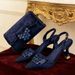 New Women's Shoe Bag Set Combination, Exquisite Diamond Buckle Matching, Simulated Silk Fabric, Slim Heel Pointed Shoes_vogvips.com