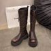 Belt Buckle Over-the-Knee For Women 2025 New British Style Thick-Soled Fashion Round-Toe Polished Color Knight Boots_vogvips.com
