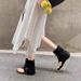 Fashion Toe Cool Boots Cover Boots Summer 2026 New Casual Versatile Round Head Personalized Herringbone Roman Sandals_vogvips.com