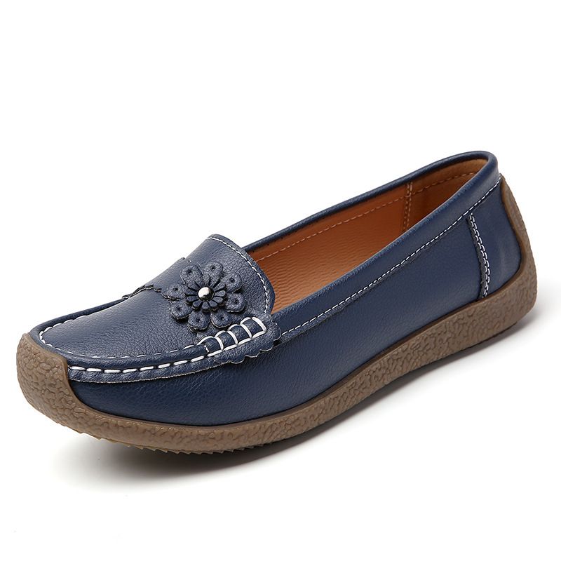 Women's Flat Shoes Soft Soles Soft Shoes Comfortable Large Size Bean Shoes For Women_vogvips.com