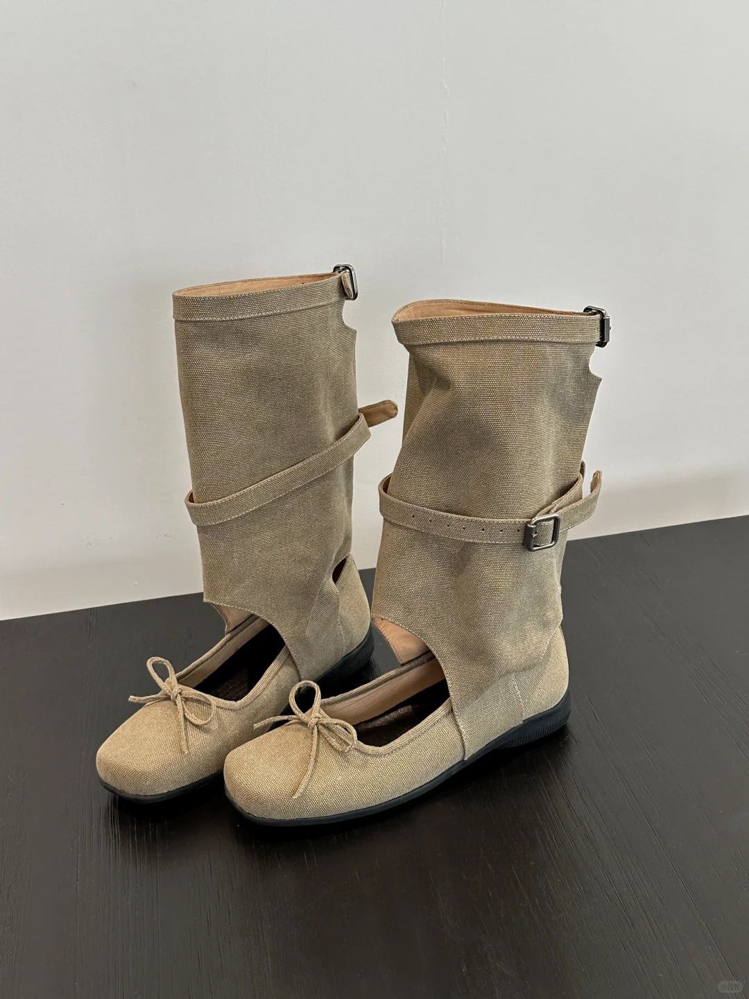 2025 New Niche Fashionable Melard Summer Boots For Women With Bowknot Hollow Breathable Casual_vogvips.com