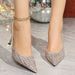 Carefully Selected Cross-border Premium Shoes, Pointed Toe Stiletto High-heeled Sandals, New Model With Back Strap And_vogvips.com