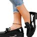 New Patent Leather Glossy Tassel Mid Heel Vintage Loafers Plus Size Fashion Casual Single Shoes_vogvips.com