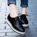 Women Men's Boots Patent Leather Office Shoes Footgear Round Toe Wingtip_vogvips.com