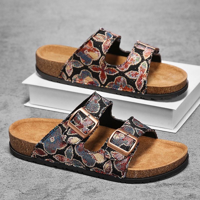 2026 New Summer Cross-Border Hot-Selling Cork Slippers, Couple's Women's Sandals, Beach Shoes, Student_vogvips.com