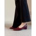 Sheepkin Verion~Pointed-toe Elegant Bow Mary Jane For Women, Caual Lip-on French Tyle Height-increaing Ingle_vogvips.com