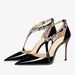 Women's Shoes Large Size Genuine Leather Rhinestone High Heels New Summer Versatile Pointed Stilettos Buckle Strap Closed Toe Sandals For Women_vogvips.com