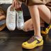 Mingliu New leather De training shoes 2025 spring retro flat sports shoes casual matching shoes women match color Forrest Gump shoes_vogvips.com