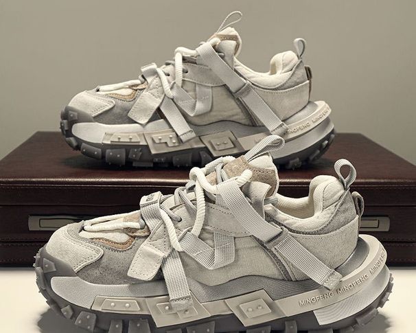 Dad Shoes Super Hot Thick Bottom Platform Cake Tire Bottom Color Matching Casual Shoes Height Increase Sports Shoes_vogvips.com