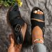 European And American Hollow Thick Roman Sandals 2025 Summer New Style One Strap Cross-Border Trade Large Size High Heel_vogvips.com