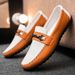 Dou For Men 2024 New Trendy Men's Spring Breathable One Step Casual Leather Anti Slip Lightweight Work Shoes_vogvips.com