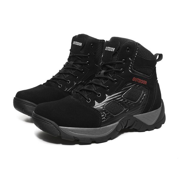 Men's High-top Combat Boots Breathable Outdoor Tactical Footwear Hiking Shoes_vogvips.com