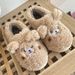 Fluffy For Women Winter Home Indoor Warm Slippers Soft Adorable Cute Rabbit Cartoon Couple Cotton Shoes_vogvips.com