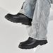 Men's Work Shoes British Style Derby Small Leather Shoes Genuine Leather Black Versatile Platform Thick-Soled Height-Inc_vogvips.com