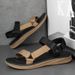 Summer Men's Sandals Outdoor Wadable Man Support Yoga Mat Gladiator Open Beach Slippers Antiskid Durable Flat Men Shoe_vogvips.com